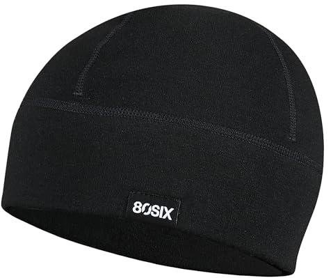 80Six bas snömössa, svart, vinter stickad mössa