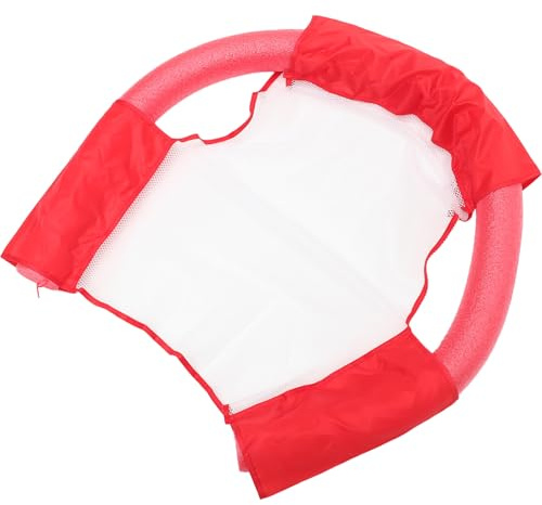 LALADEFIEE Schwimmendes Poolstuhlnetz mit Schwimmnudel Schlinge 65 X 150cm Rotes Epe Material Pool Schwimmhilfe für Erwachsene und für Poolpartys und Wasserspaß