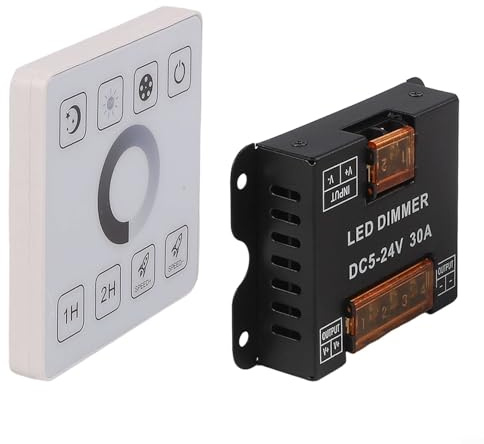 Controller dimmer LED per strisce LED monocromatiche da 5 V-24 V, interruttore dimmer touch panel con telecomando RF