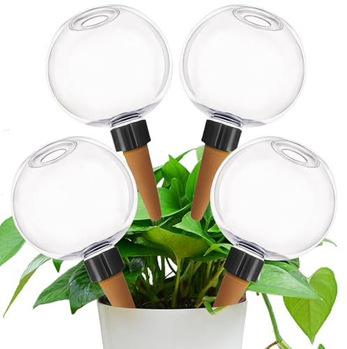 Magiho 4 Stück Bewässerungskugeln 500ml – Pflanzen Bewässerung Automatisch, Transparente Bewässerungskugel Groß, Wasserspender Pflanzen für Zimmerpflanzen Balkon Garten Urlaub