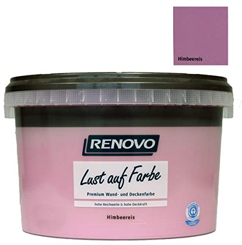 (8,48?/L) Renovo Wandfarbe matt Himbeereis 2,5 L Wand- und Deckenfarbe