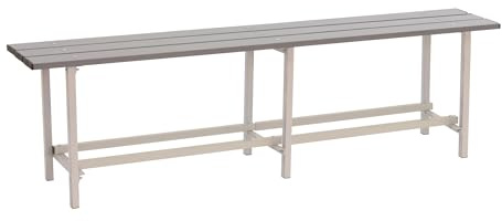 Simon Rack Banc vestiaire en métal 475 x 1500 x 320 mm, Gris, 475 x 1500 x 320 mm