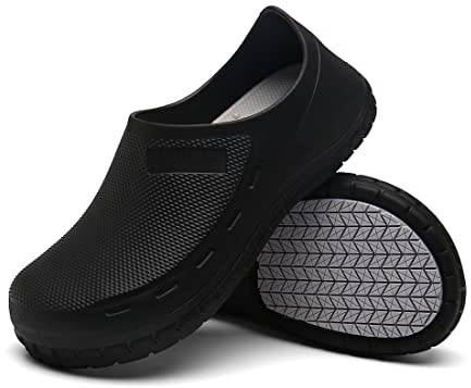 Scarpe Cuoco Uomo Donna Leggere Comode Unisex-Adulto Zoccoli Sanitari Antiscivolo Ciabatte de Ristorante Lavoro Giardin