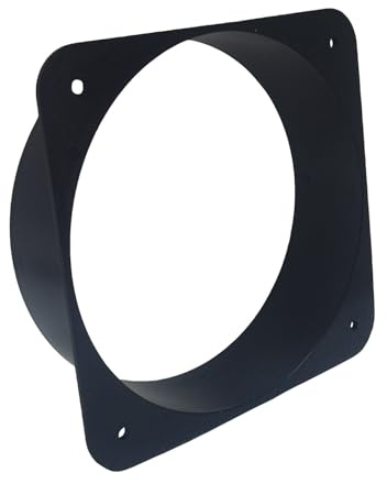 JSIXASO Wandflansch für Lüftungssystem Montage Rundrohr PVC Verbinder Wandflansch Verbinder für Lüftungsrohr(Schwarz 150mm)