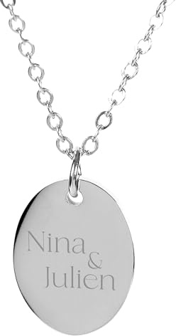Aurelyn Personalisierte Kette mit Gravur – Halskette personalisiert für Damen – Kettenanhänger mit Namen oder Initialen – Geschenkidee für Frauen, Freundin, Mama oder dich selbst