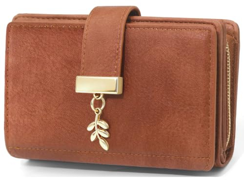 HNOOM Portefeuille Porte Monnaie Femme Pochettes et Clutches (Marron)