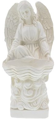 7 pulgadas de ángel arrodillado de agua bendita fuente Estatua