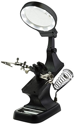Modelcraft PCL2400 Support de travail réglable avec pinces crocodile et mini étau Noir