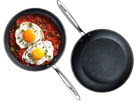 Granitstone Bratpfannen-Set Professionelle Bratpfannen 2 Piece Set schwarz