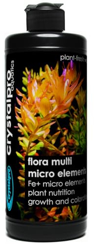 Flora Micro - Iron and Micro Nutrient Fertilizer for Aquarium Plants - Enhances Leaf Color and Healthy Growth in Freshwater Aquariums - Part of the Flora Nutrition Series - 16.9 fl oz