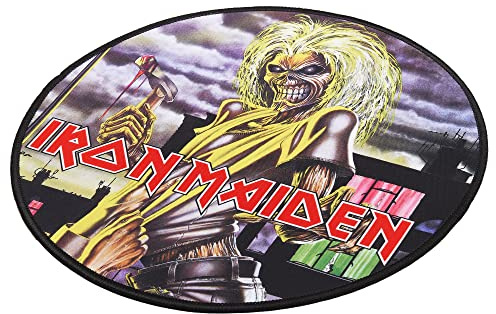 Subsonic - Tapis de Souris Iron Maiden Killers Rond 30 cm - Surface Lisse Optimisée Capteurs, Base Antidérapante, Bords Cousus