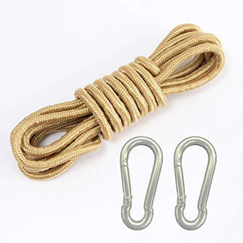 WABMJGW Wäscheleine Hochbelastbar 15 m/50 ft,| Wäscheleinen String Outdoor mit 2 Metallhaken,8/10mm Washing Line Seil zum Aufhängen Trocknen Camping Reisen,A-8 mm