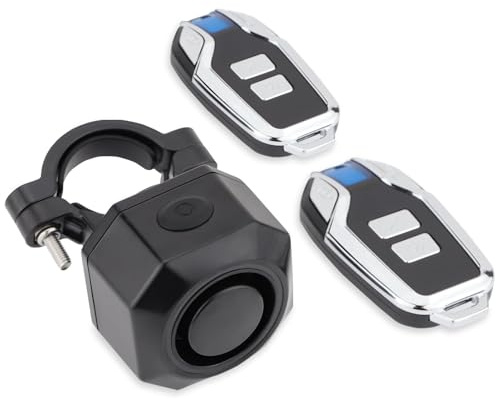 Bike Horn Electric Vehicle Alarm Wireless Vibration Alarm System with Motion Sensor Waterproof Rechargeable Antitheft Alarm for Ebikes Bike Scooter Car (SF32 Alarm one Pack)