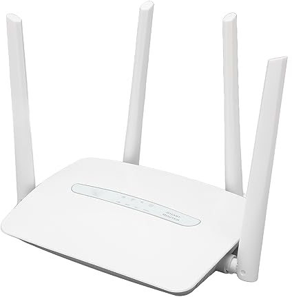 GOWENIC Router WiFi 4G LTE con Slot per Scheda SIM, Modem Router con Antenne Esterne Porta LAN WAN e Hotspot WiFi, Supporta 32 Utenti (Spina Europea)