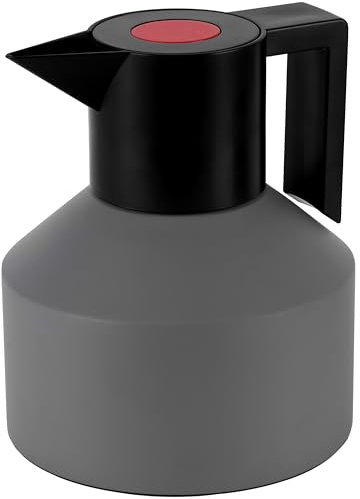 Belle Vous Grey Stainless Steel Insulated Coffee Carafe - 1.2L/40.5oz Double-Walled Vacuum Jug - Hot for 8 Hours/Cold for 12 Hours - Thermal Pot Flask for Coffee, Tea, Water & Other Drinks/Beverages