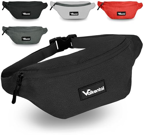 Valkental Bauchtasche aus recyceltem Plastik, Nachhaltig | Nachhaltig aus recyceltem Material, kompatibel mit Explorer V22, tragbar als Hüft-, Gürtel- oder Sling Bag