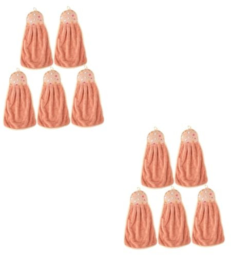 MAGICLULU 10stücke Fleece Handtücher Für Junge Mädchen Und Erwachsene Ultraweiche Saugfähige Handtücher Hellem Kaffee Für Küche Bad Und Büro Platzsparend Und Pflegeleicht