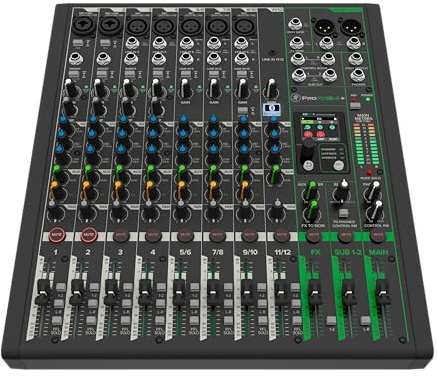Mackie ProFX12v3+ 12-Channel Analog Mixer with Enhanced FX, USB Recording Modes, and Bluetooth