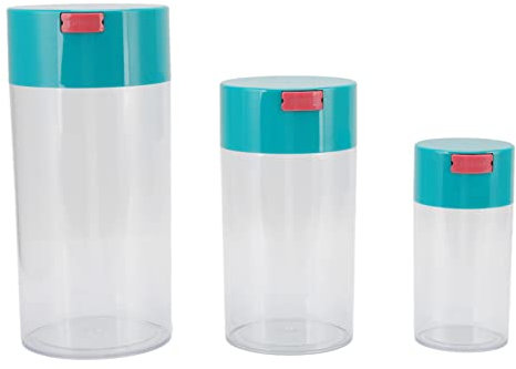 Glomora Luftdichte Frischhaltedosen, Transparente Vakuumdosen-Set Mit Langlebigen Kunststoffdeckeln – 400 Ml, 1100 Ml, 2100 Ml Für Die Aufbewahrung von Kaffee, Tee, Nüssen Und Zucker