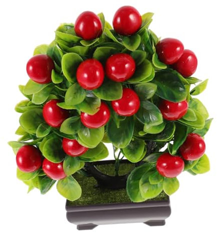 PRETYZOOM Künstliche Topfpflanze Realistische Bonsai Dekoration aus Kunststoff Einfach zu Reinigen und Pflegen Lebensechte Blumendekoration für Wohnzimmer und Geschäft für Drinnen