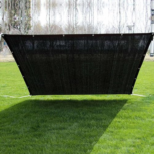 Rete Ombreggiante Tessuto Telo Ombreggiante Teli Ombreggianti da Esterno Tessuto Ombreggiante Traforato Tenda A Vela Protezione UV 95% Giardino, Patio, Pergola, Cortile-Sabbia,black-5x6m
