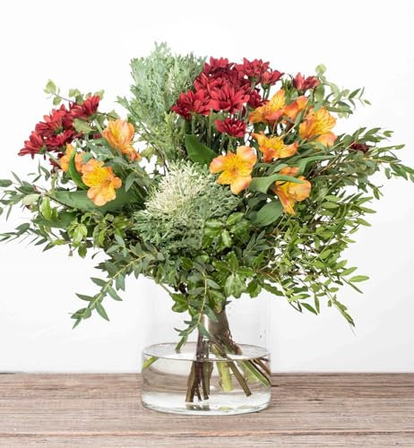 Genérico AMBORELLA | Ramo variado tonos naranjas | Entrega Rápida y Cuidada | Con Tarjeta de Dedicatoria Personalizada | Ideal para Regalo Sorpresa | Flores a Domicilio