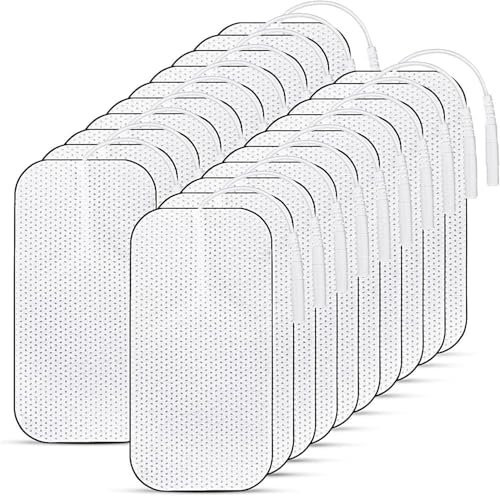 22 Stk Elektroden Pads, 60MM X 90MM, Gerät Schmerztherapie Pads, Wiederverwendbare Klebeelektroden, Selbstklebende Elektroden Tens Gerät, zur Linderung Von Muskel RüCken Gelenkschmerzen