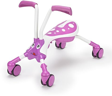 Scramblebug Bubblegum 4-Wheel Balance Bike Trike For 1-3 Year Old Toddlers, Fold and Go, Push Ride-On Trike That Develops Your Toddler’s Balance and Motor Skills, 360 Wheels for No Surface Scratches