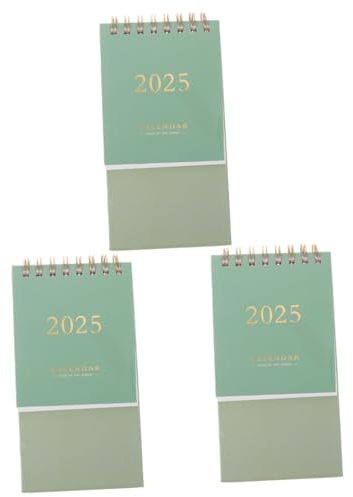 STOBOK 3stücke Mini Tischkalender Spiralbindung Platzsparendes Design Für Schreibtisch Dekoratives Desktop-accessoire Praktischer Planer Mit Dickem Für Büro Und Zuhause