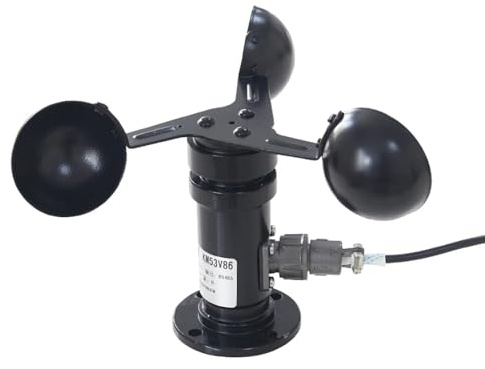 3 Tassen Anemometer, Aluminium Windgeschwindigkeitssensormodul Ip67, Wetterüberwachungstool, mit 1 M Kabelflanschbasis DC 12-24V 0-30M/S(RS485)