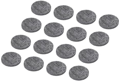 sourcing map 24pcs Felt Furniture Pads, 1.77 Inch Round Small Felt Chair Leg Floor Protectors Prevent Scratches for Furniture Hard Floor, Dark Gray