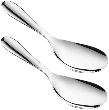 VILLFUL 2piezas Cucharas Inoxidable Antiadherentes Para Arroz De Utensilios De Cocina Versátiles Para Servir y Alimentos