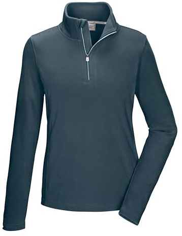 Killtec Damen Fleeceshirt mit Stehkragen und Reißverschluss KSW 101 WMN FLC SHRT, hellpetrol, 48, 40880-000