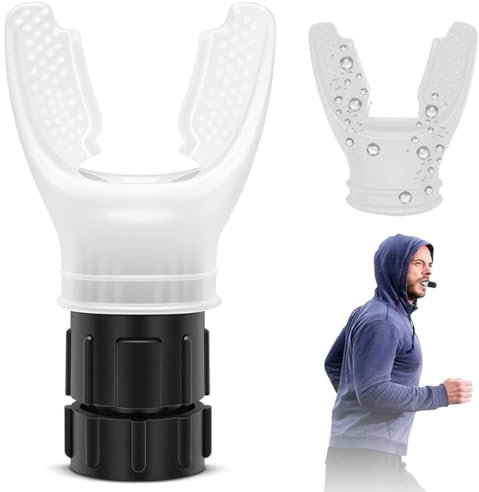 IKOPFLN Weiß lungentrainer atemtrainer Breathing Trainer für die Lunge Leichtes Trainingsgerät Mit Elnstellbaren Widerständen Zur Verbesserung Mit Ersatzkopf