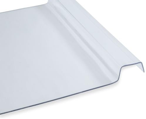 Clear Polycarbonate Roofing Sheets Panels - EZ Glaze Glass Like Roof Sheets -for Pergola & Lean To Roof - (W) 600mm x (L) 3 Metre