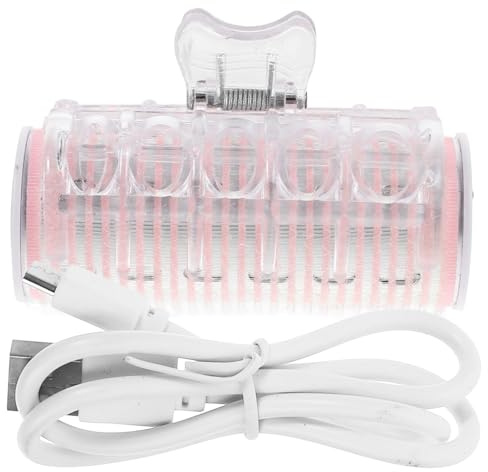 VALICLUD USB Aufladbarer Lockenstab Pink Automatischer Pony Lockenwickler Schonend für Verschiedene Haartypen Tragbar für Damen und Mädchen