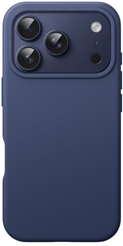 JETech Silikon Hülle für iPhone 17 Pro, Dunkelblau | Seidig Weiches Gefühl, Stoßschutz, Kratzfest, Mikrofaser-Innenfutter