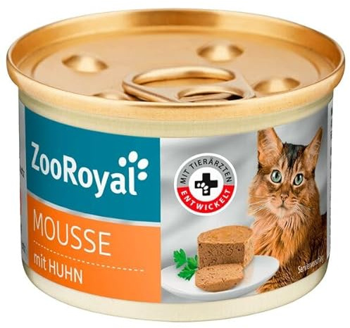 ZooRoyal Katzen Mousse mit Huhn 12x85g Katzen Nassfutter Alleinfuttermittel Katzenfutter Dosen Multipack von Onlineshop Bormann