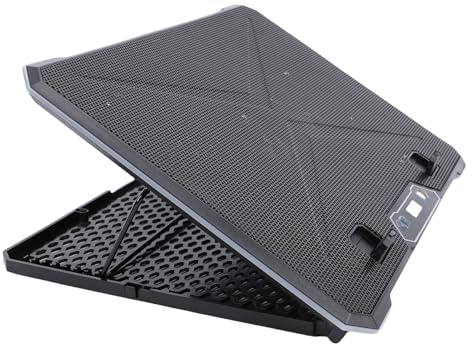 XUMIUZIY Gaming Gaming Laptop Enrfring Pad, 10 Ventiladores 5 Velocidades Ajustables RGB Light Strip 10 Modos Base de Aleación de Aluminio ABS Resistente, con 2 Puertos USB para (14 fanáticos)