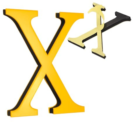 sourcing map 4 Inch House Letters, Acrylic Self-adhesive Mailbox Door Letter Stickers, Mirrored Finish Outdoor Address Signs for Office Hotel Apartments, Garden (Gold, Letter X)