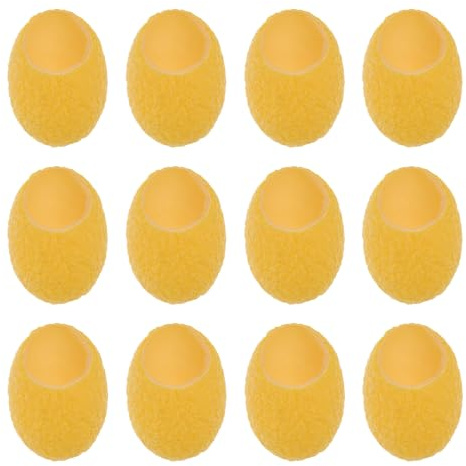 IWOWHERO de Bolas de Seda Natural que Limpian Delicadamente el Tejido del Amarillas 12 Piezas para Limpieza Facial Orgánica