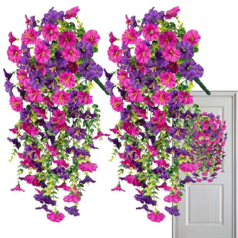 Konstgjorda Petunior Naturtrogna 2 Stycken Faux Blommor Trädsdekoration