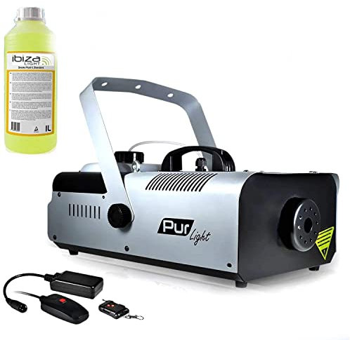 Machine à fumée Pro Méga SMOKE haute densité 1500W + Etrier de fix + 2 télécommandes NEWARK1500 +3L Liquide