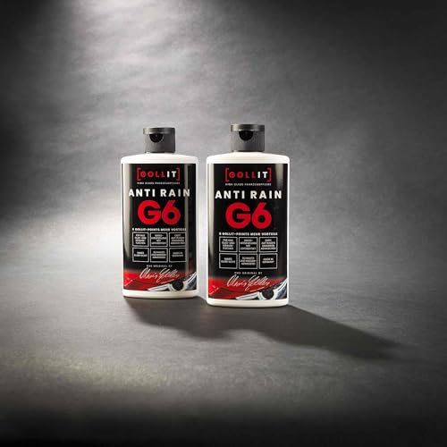 GOLLIT Anti-Rain Nano Versiegelung für Glas & Keramik für 160qm,Glasversiegelung, Regenabweiser mit Lotuseffekt 2 X 200ml