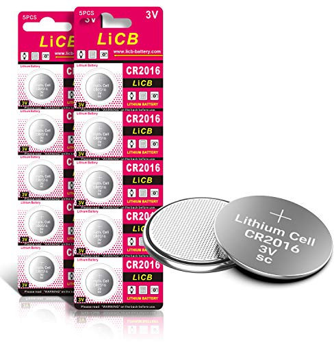 LiCB 10 PCS CR2016 3V Lithium Battery