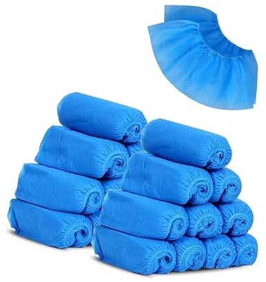 G4GADGET Disposable Shoe Cover (100 Pieces) - Non-Slip, Blue Anti-Slip Overshoes for Indoor/Outdoor Use - Shoes Safety with Textured Bottom - Ideal for Cleaning, Hygiene, and Protection