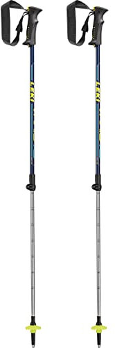 LEKI Vario XS Skistöcke, downriver Blue metallic-gelb Einheitsgröße