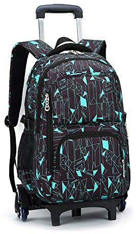 BOZONLI Trolley Schulranzen Rucksack Schulrucksack Trolley Schultrolley 6 Räder Schulranzen Mädchen Groß Trolley Schultasche Wasserdichter Rucksack mit Rollen für Jungen und Mädchen