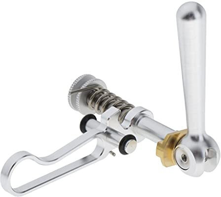 LLDDSS Fahrrad-Sattelklemme, Sattelstütze, Klemme für Klappfahrrad, Sattelstützen-Clip, Schnellverschluss, gefaltete Fahrradachse (Farbe: Silber rund)
