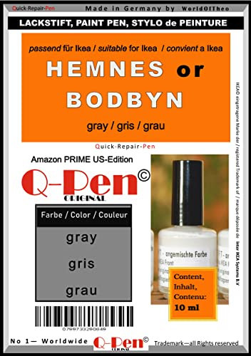 Lackstift für IKEA HEMNES / BODBYN grau/grau - Q-Pen Original, 10mL